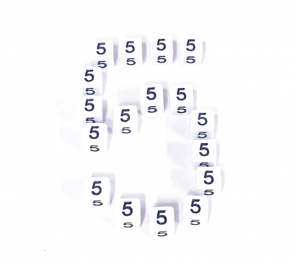 Kunststoffzahl "5" 10x10mm